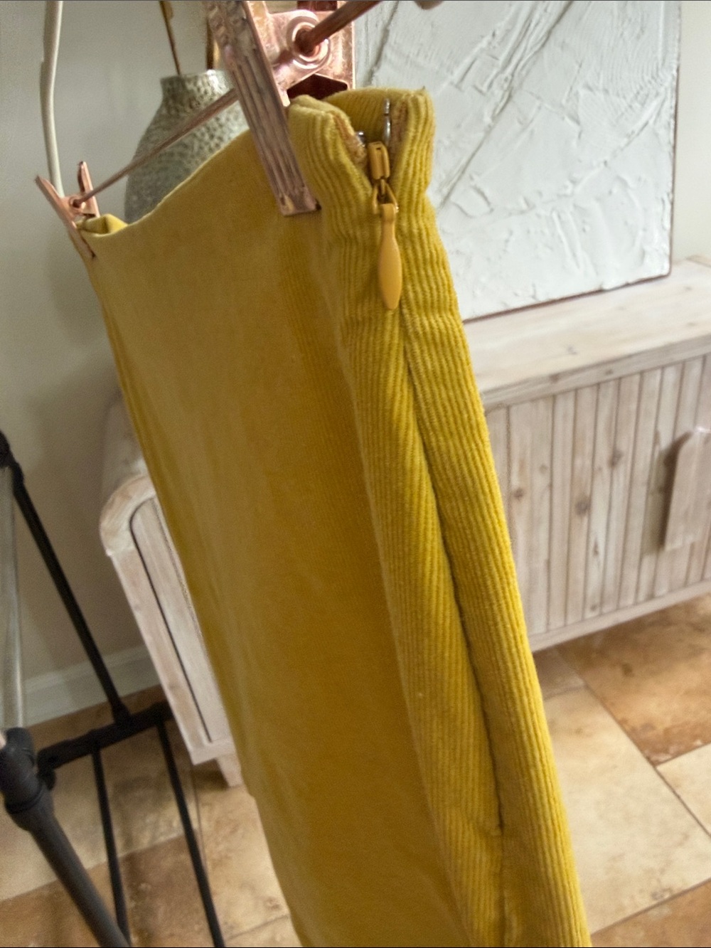 Old Navy Mustard Yellow corduroy Mini Skirt - Picture 2 of 4